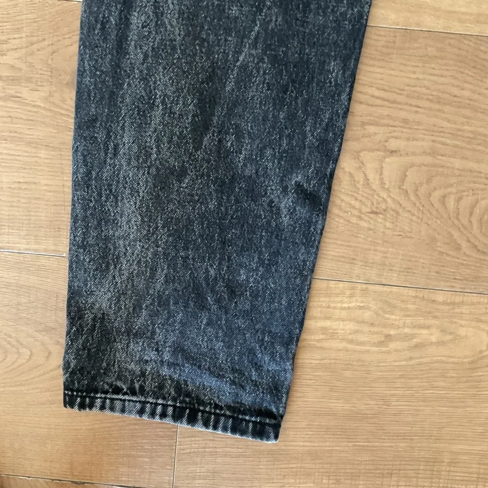 12th Tribe Black High Rise Straight Leg Jeans 26 Cotton Denim High Waisted - Picture 9 of 11